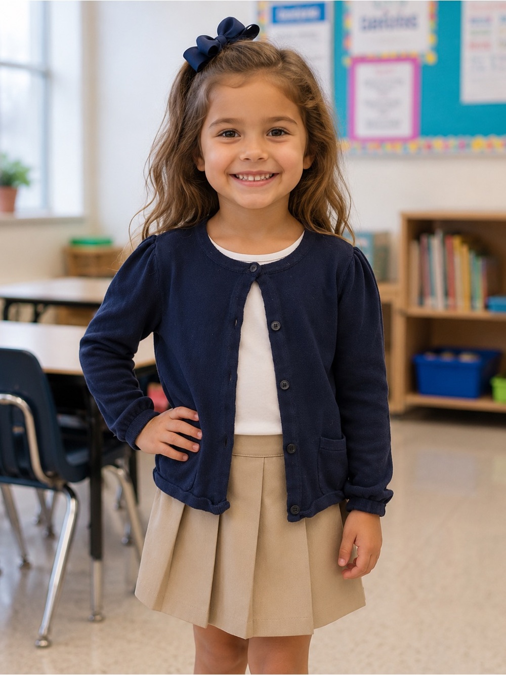 Gymboree Navy Button-Up Cardigan Sweater
